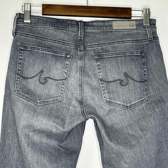 AG Adriano Goldschmied Gray Prima Cigarette Ankle Raw Split Hem Jean Size 27 - Picture 9 of 13